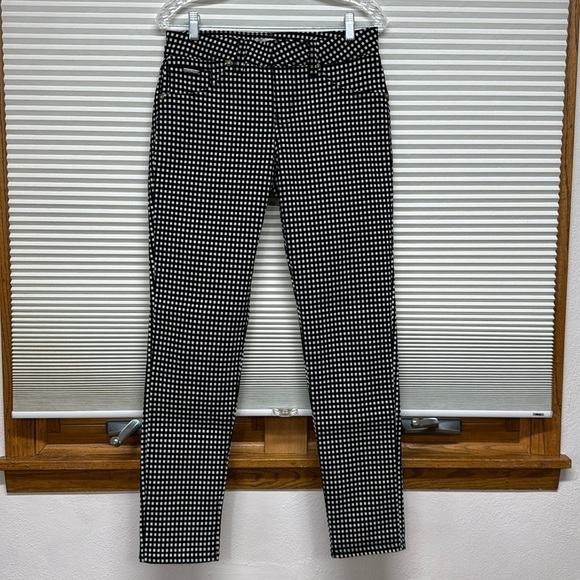 Beija Flor Black and White Check Pull On Pants Size 2 - Picture 1 of 9